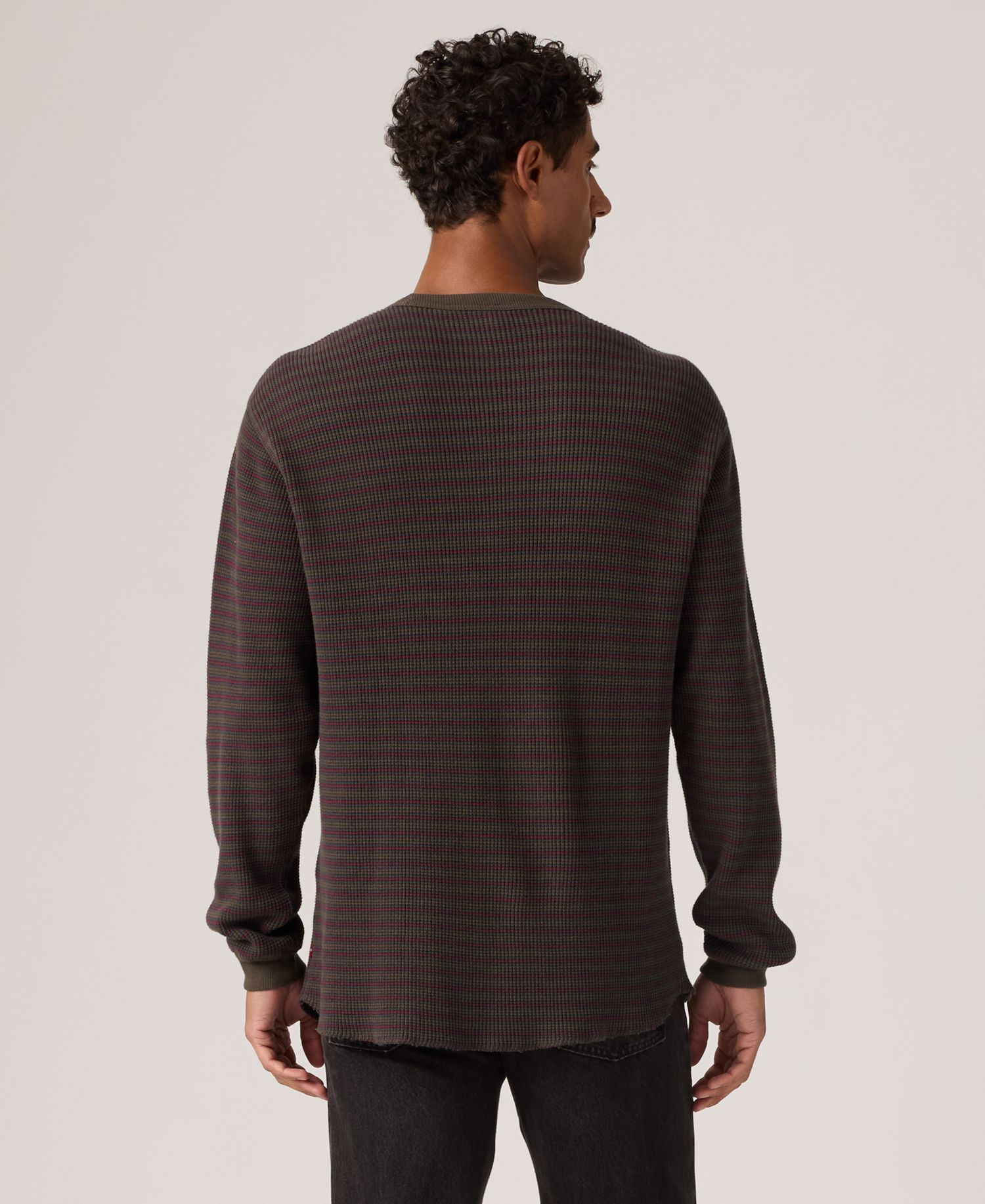 Men's Long-Sleeve Thermal Waffle-Knit T-Shirt