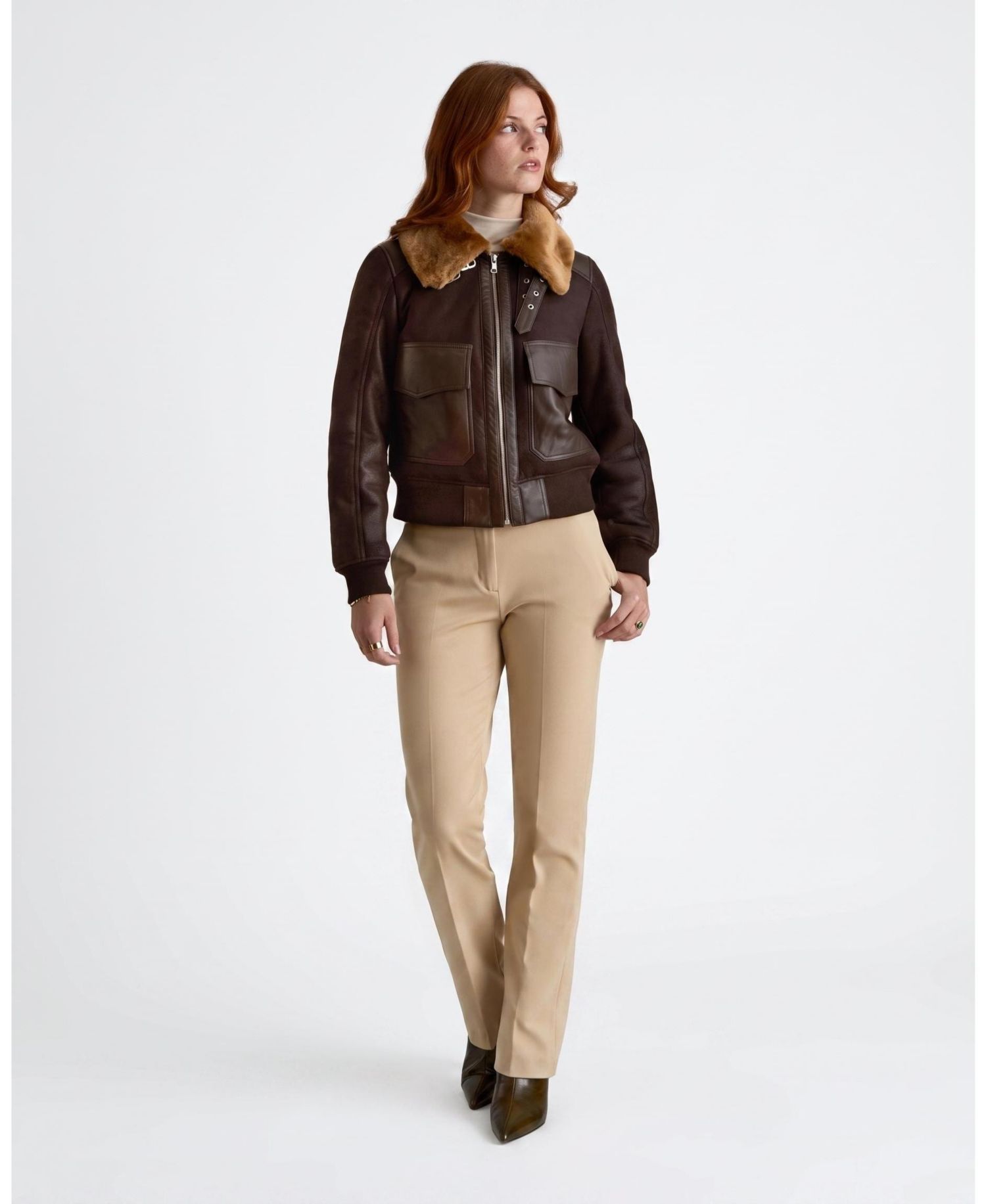 Women's Mabel Ginger Shearling Jacket