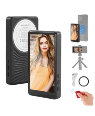 4-Inch Wireless Rechargeable Selfie Monitor Compatible with MagSafe iPhones and Magnetic Cases