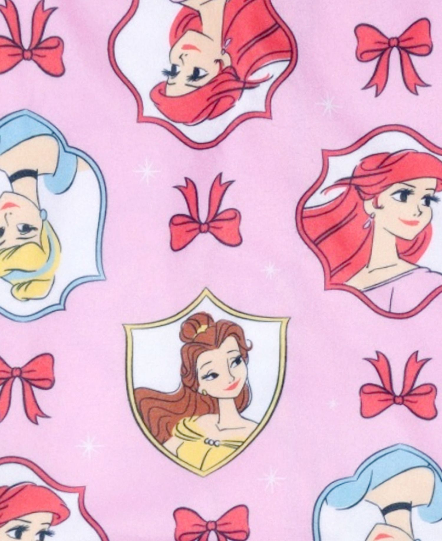 Girls' 4-10 Princess Frames Disney Princess Long-Sleeve Button-Front Pajama, 2-Piece Set