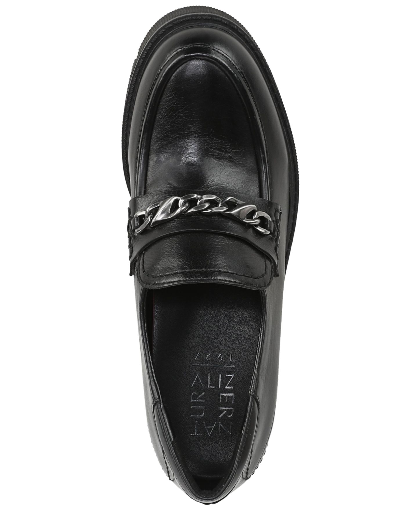 Женские туфли Naturalizer Jolee Platform Lug Sole Slip-On, цвет: Чёрный кожаный — фото 4