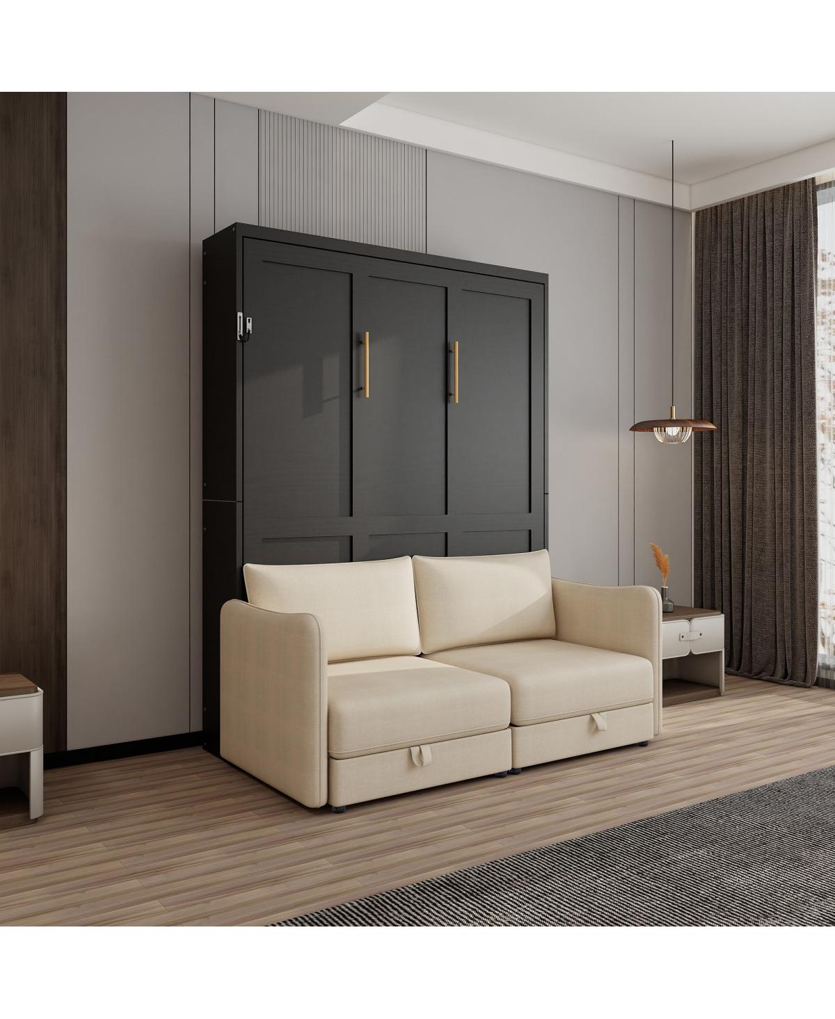 Streamdale Furniture Queen Size Murphy Sofa Bed with Cabinet