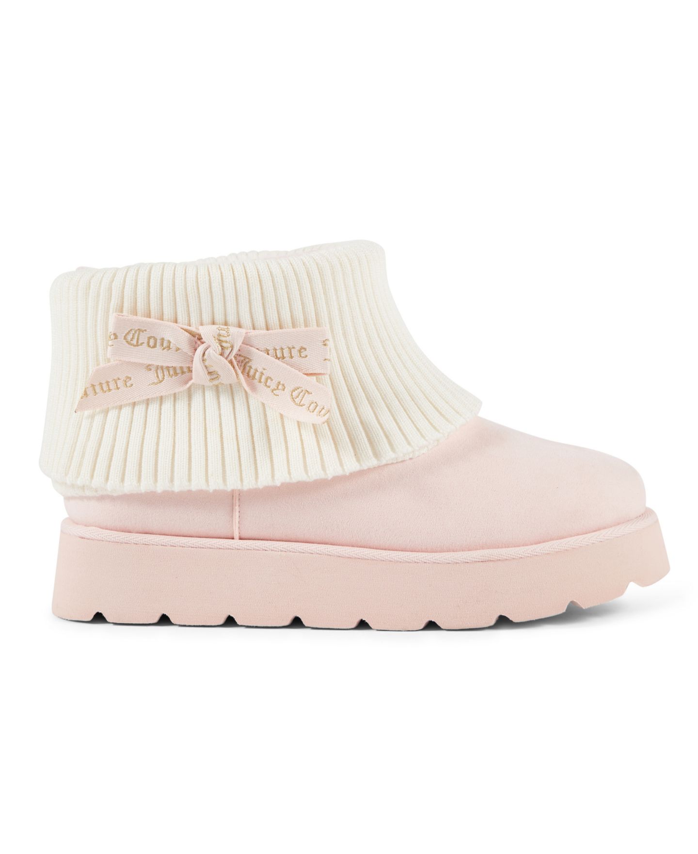 Женские ботинки Juicy Couture Pierre Platform Fold-Over Faux Suede Booties, цвет: Пудровый — фото 2