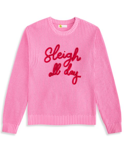 Свитер Epic Threads Sleigh Long-Sleeve Crewneck для девочек, цвет: Bonbon