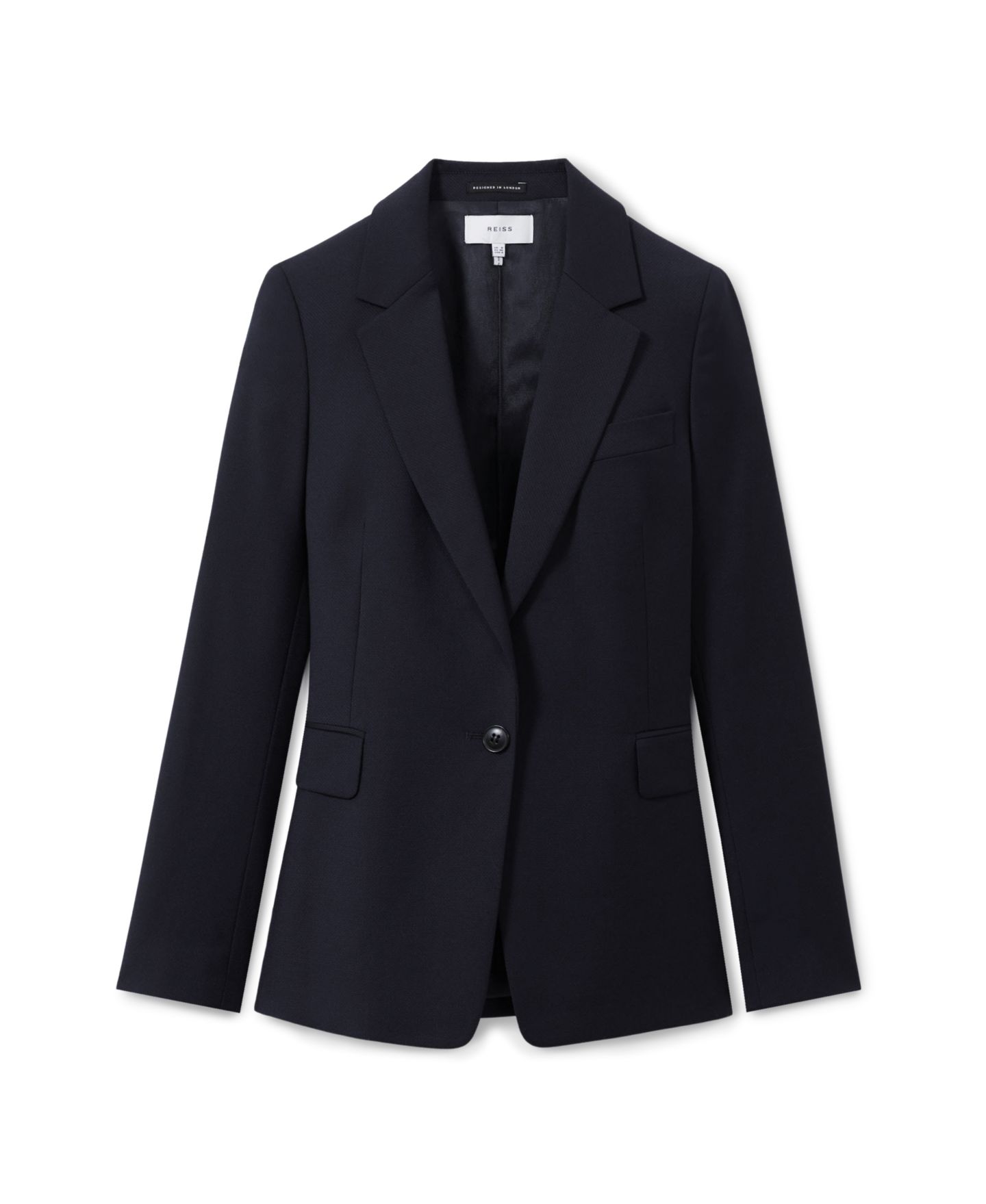 Женский пиджак REISS Haisley Tailored Single-Breasted Blazer, цвет: Тёмно-синий — фото 5