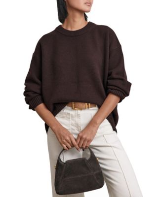 Women's Ella Wool-Cashmere-Blend Oversized Crewneck Sweater