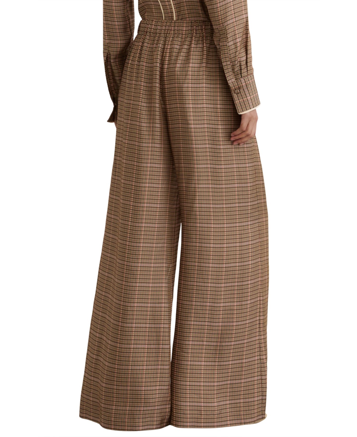 Women's Minnie Wide-Leg Check Trousers