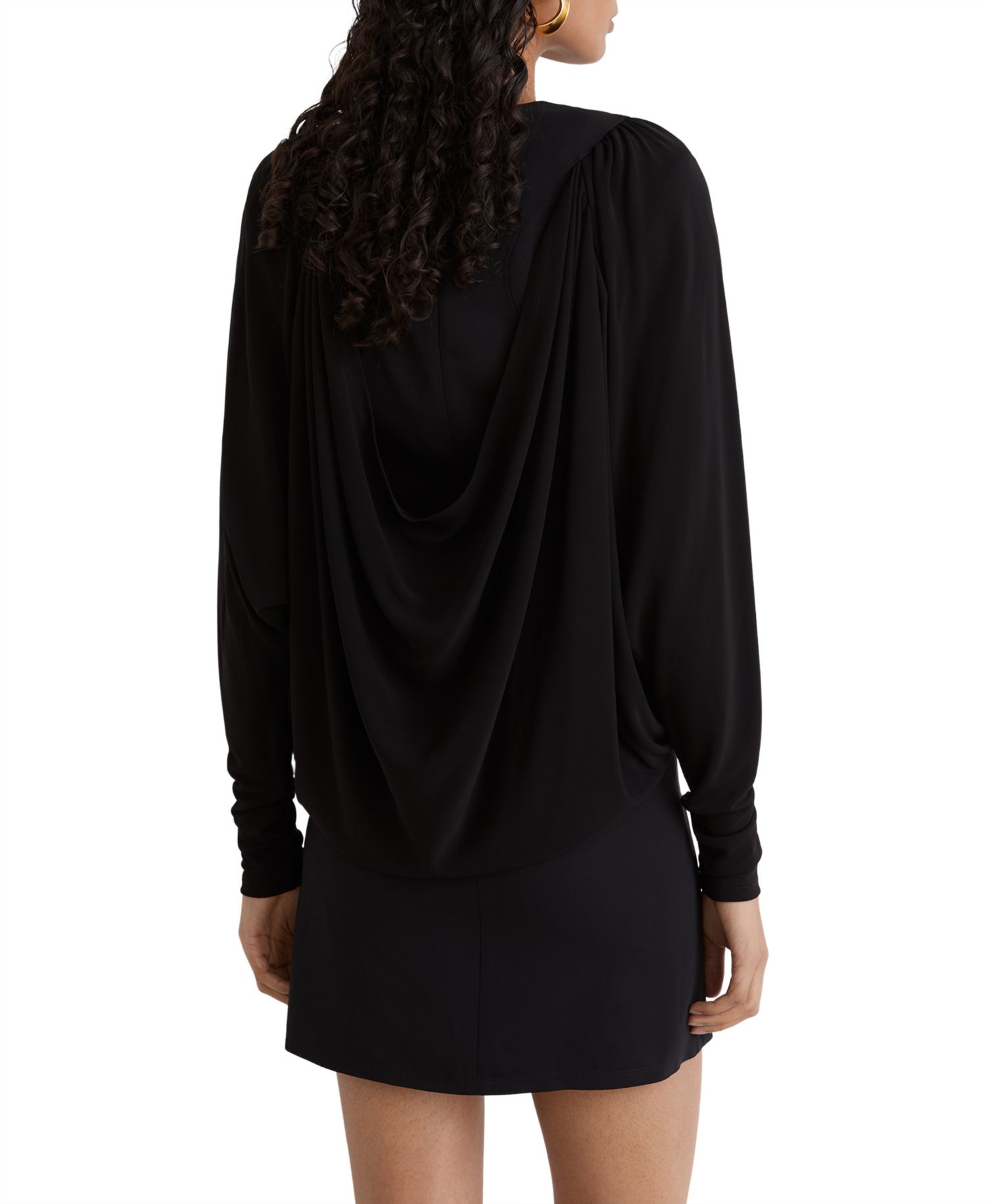 Women's Long-Sleeve Ruched Mini Dress