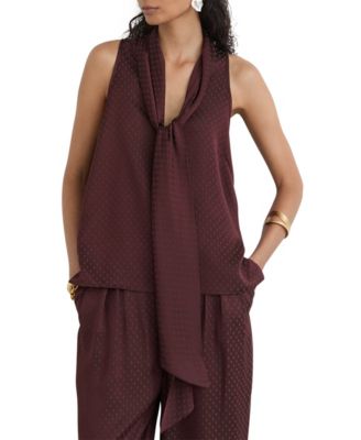 Women's Tilly Cowl Neck Jacquard Blouse