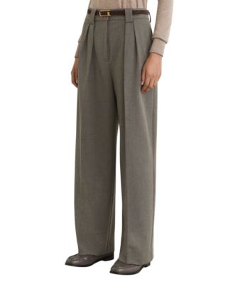 Women's Pleated Wide-Leg Trousers