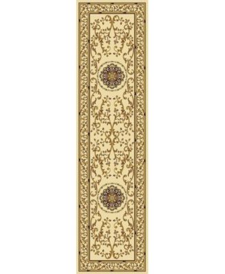 Mink Home - Navelli Medallion 2'2" x 8' Runner Rug Ivory