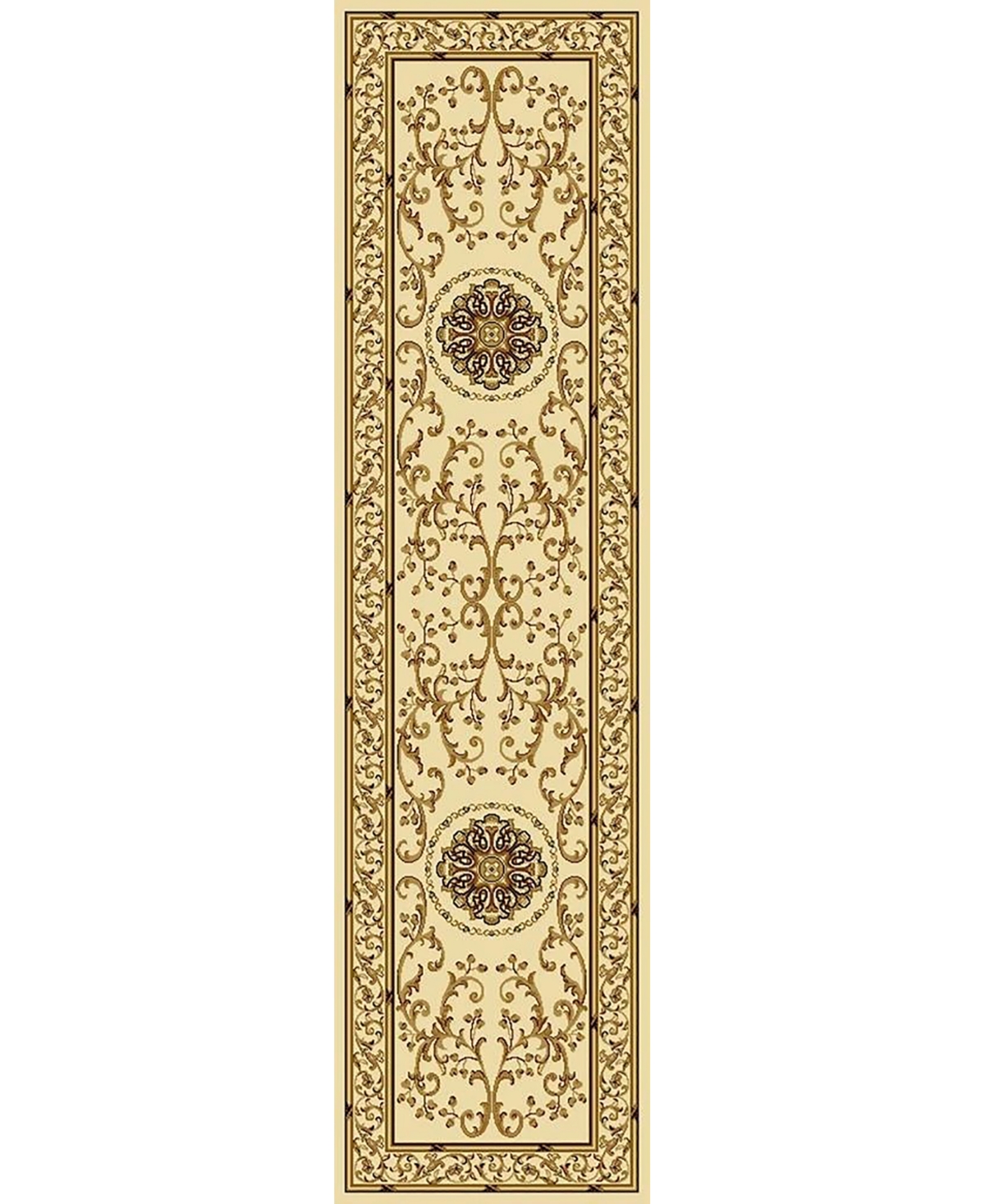 Closeout! Km Home //Ivory Navelli Ivory 2'2" x 8' Runner Rug