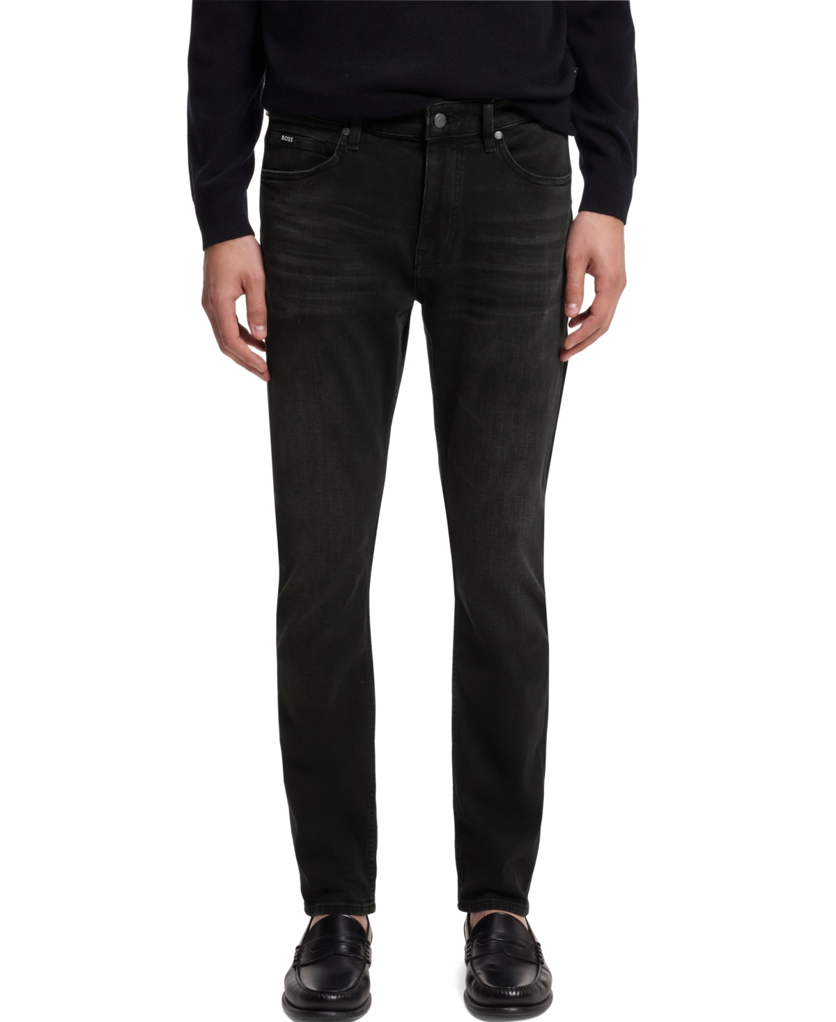 Boss by Hugo Boss Men's Delaware Stretch Slim-Fit Jeans - Dark Gray
