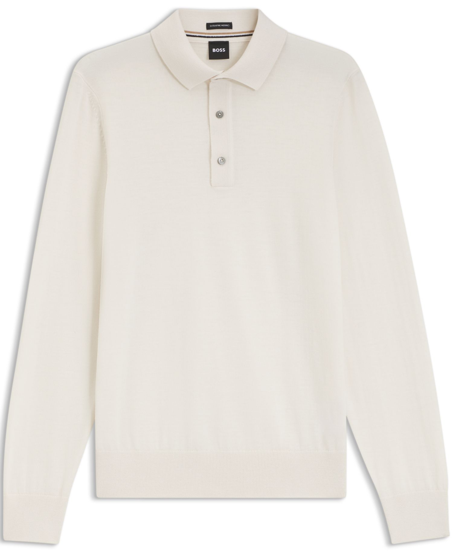 Men's H-Lancione Merino-Wool Regular-Fit Polo Sweater
