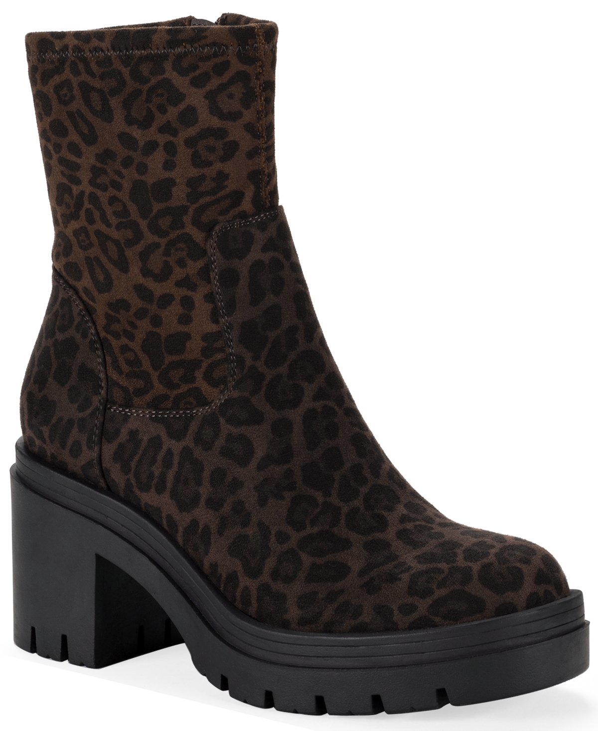Wild Pair Women's Verona Block Heel Booties, Macy's Exclusive In Aria Leopard
