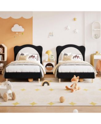 Set of 2 Twin Size Platform Bed Frame