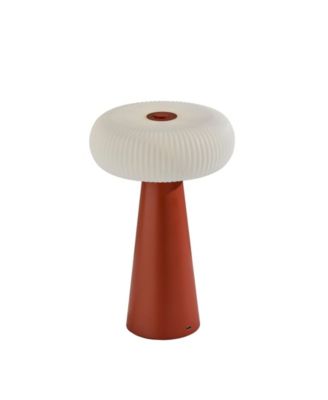 11.25" Plastic Ozzie LED Cordles Table Lamp