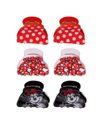 Girls' Minnie Mouse Small-Claw Hair Clips, 6-Piece Set