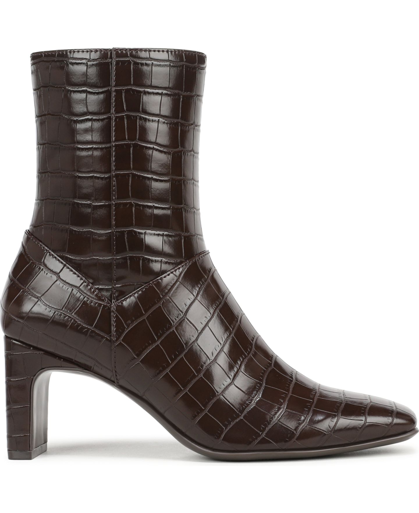 Женские ботинки Naturalizer Nona Square Toe Faux Leather Booties, цвет: Коричневая искусственная кожа — фото 2