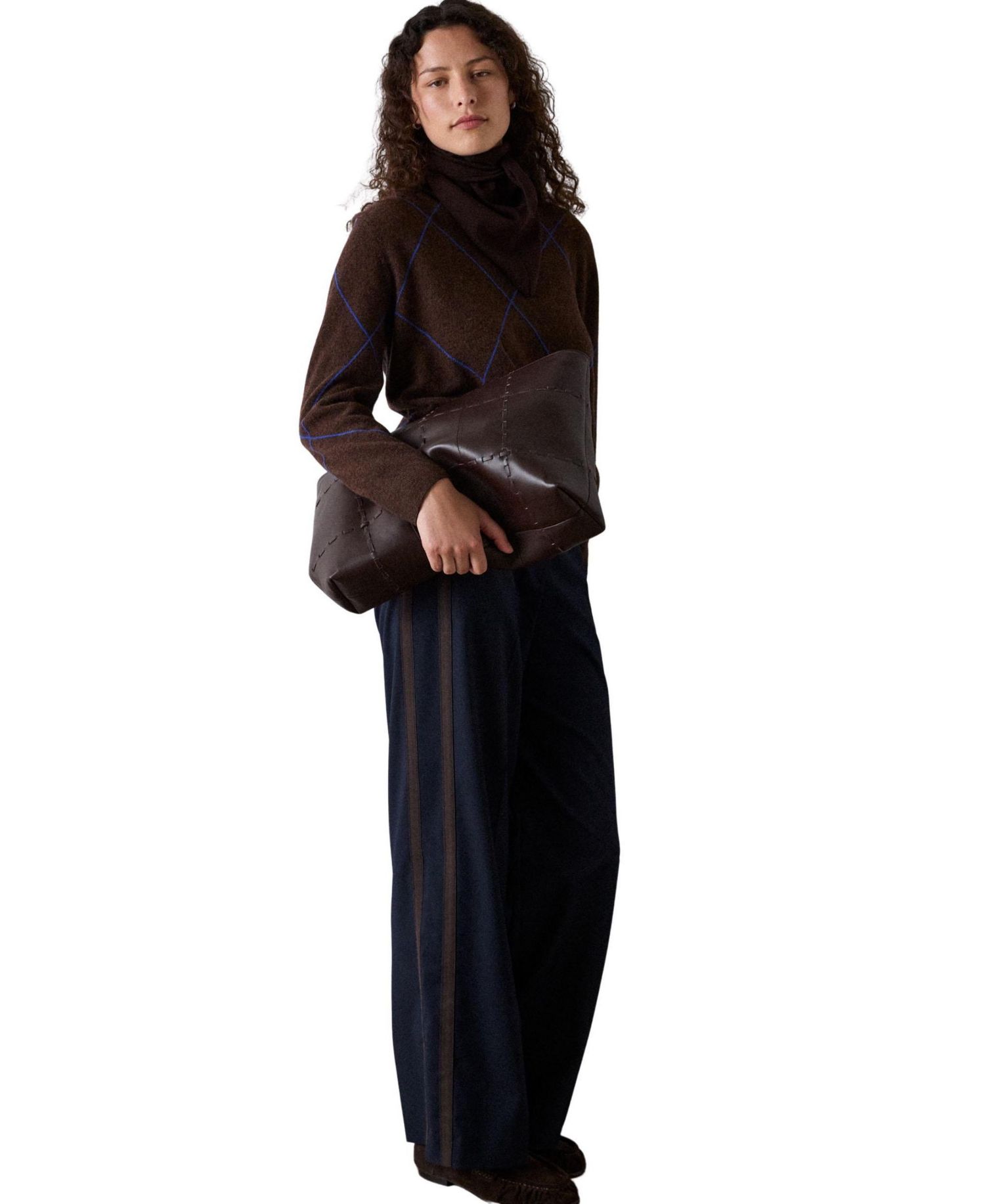 Women's Mid-Rise Side-Stripe Straight Trousers