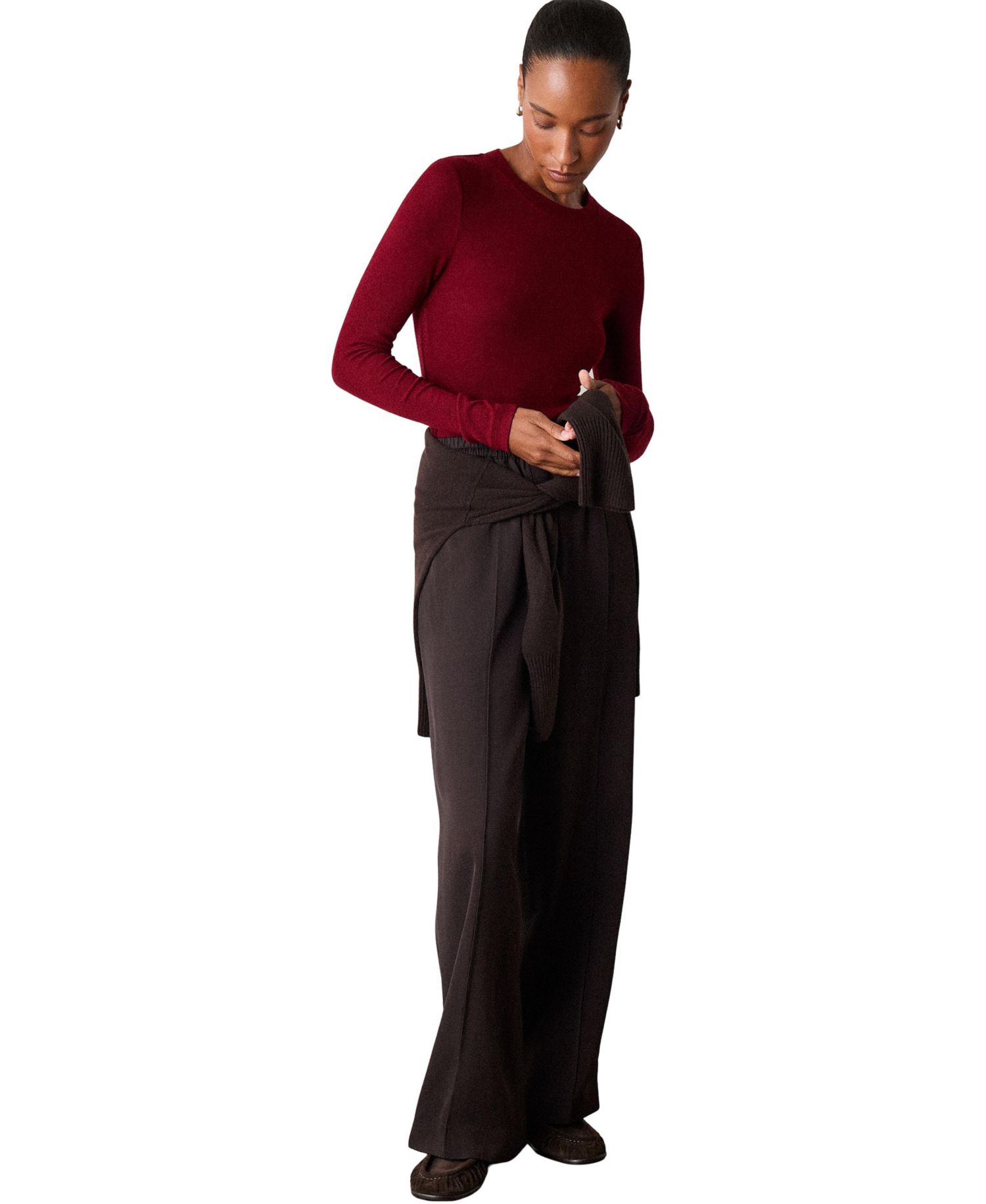 Women's Essential Long-Sleeve Ribbed T-Shirt