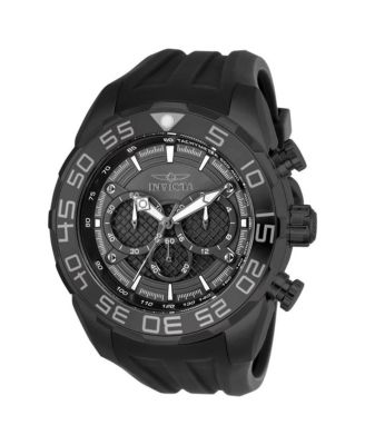 Men's Quartz Chronograph Water-Resistant Speedway 26308 Black Rubber Watch, 50mm