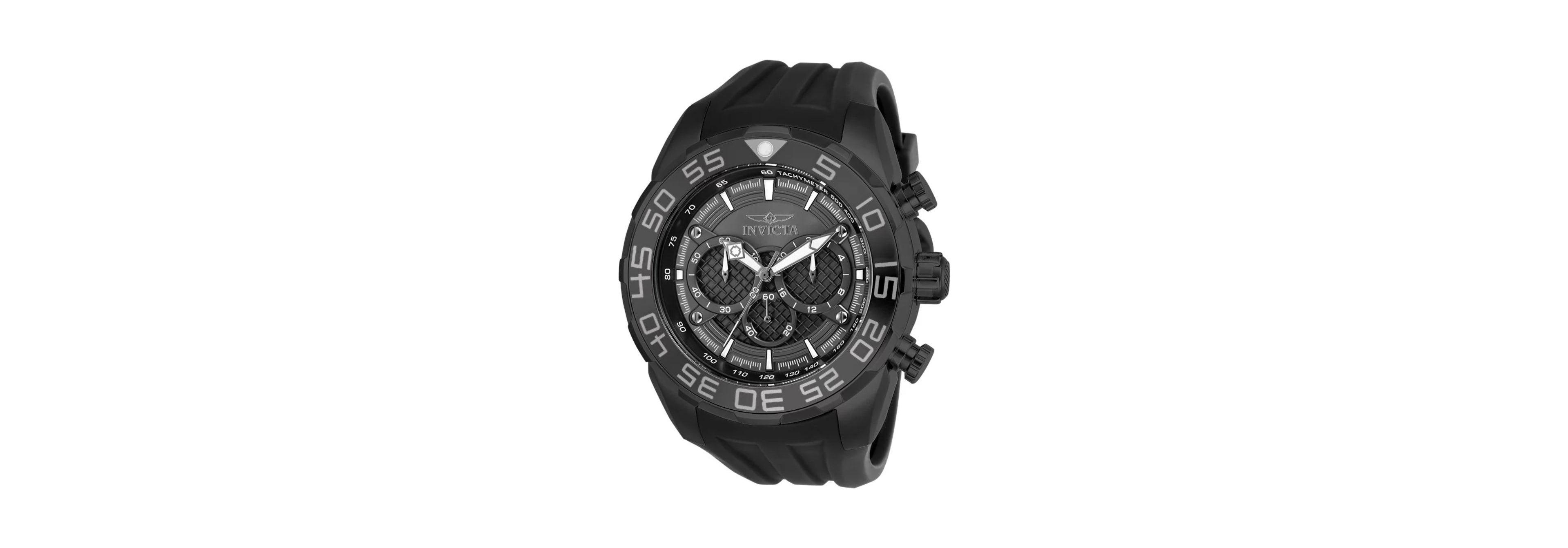 Invicta Men's Quartz Chronograph Water-Resistant Speedway 26308 Black Rubber Watch, 50mm