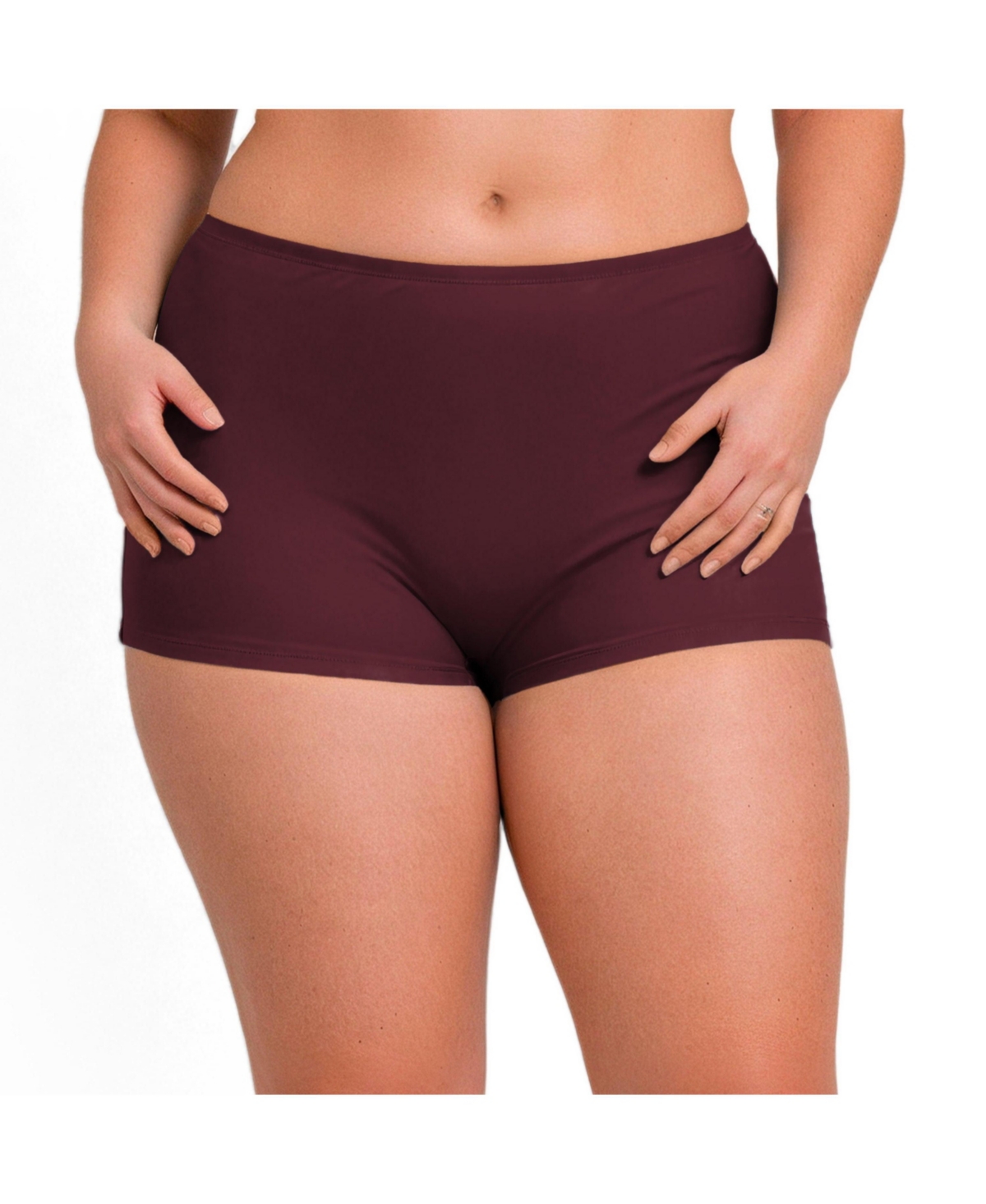 Calypsa Plus Size Boyshorts - Wine