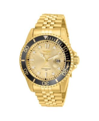 Men's Pro Diver 30613 Quartz Water-Resistant Gold-Tone Stainless Steel Watch, 43mm