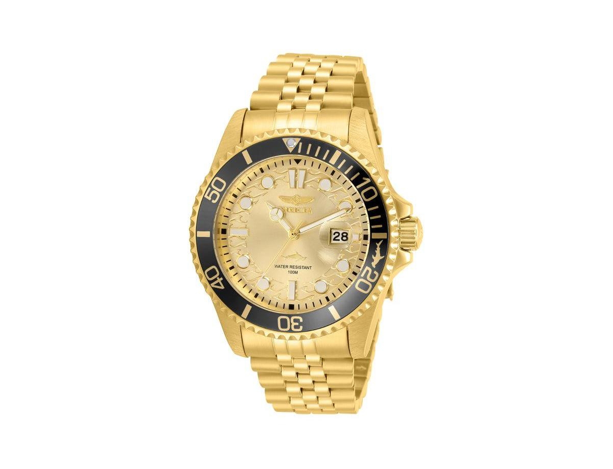 Invicta Men's Pro Diver 30613 Quartz Water-Resistant Gold-Tone Stainless Steel Watch, 43mm - Gold