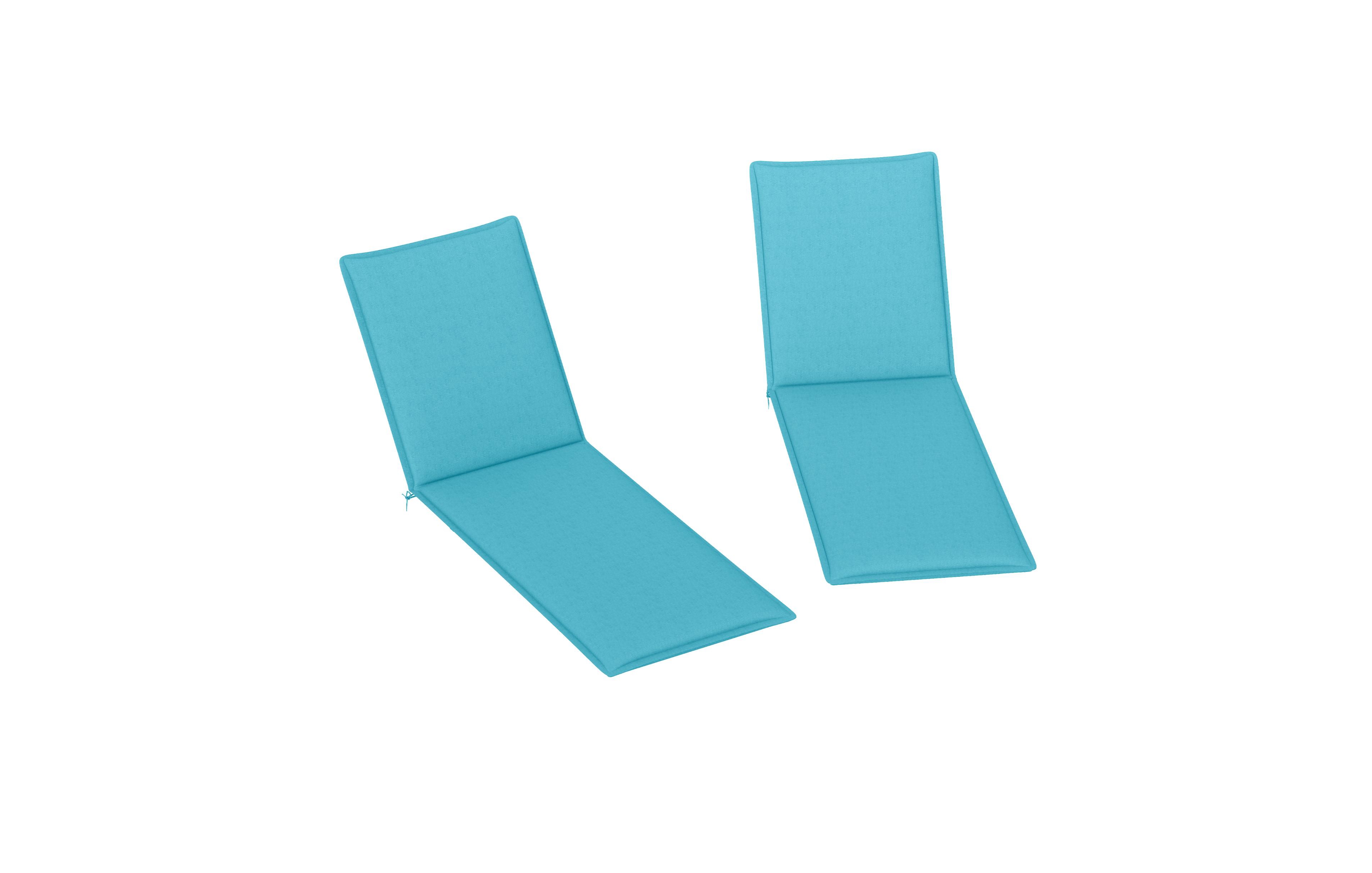 Outsunny 2PCS Chaise Lounge Chair Cushion, 76" x 23",