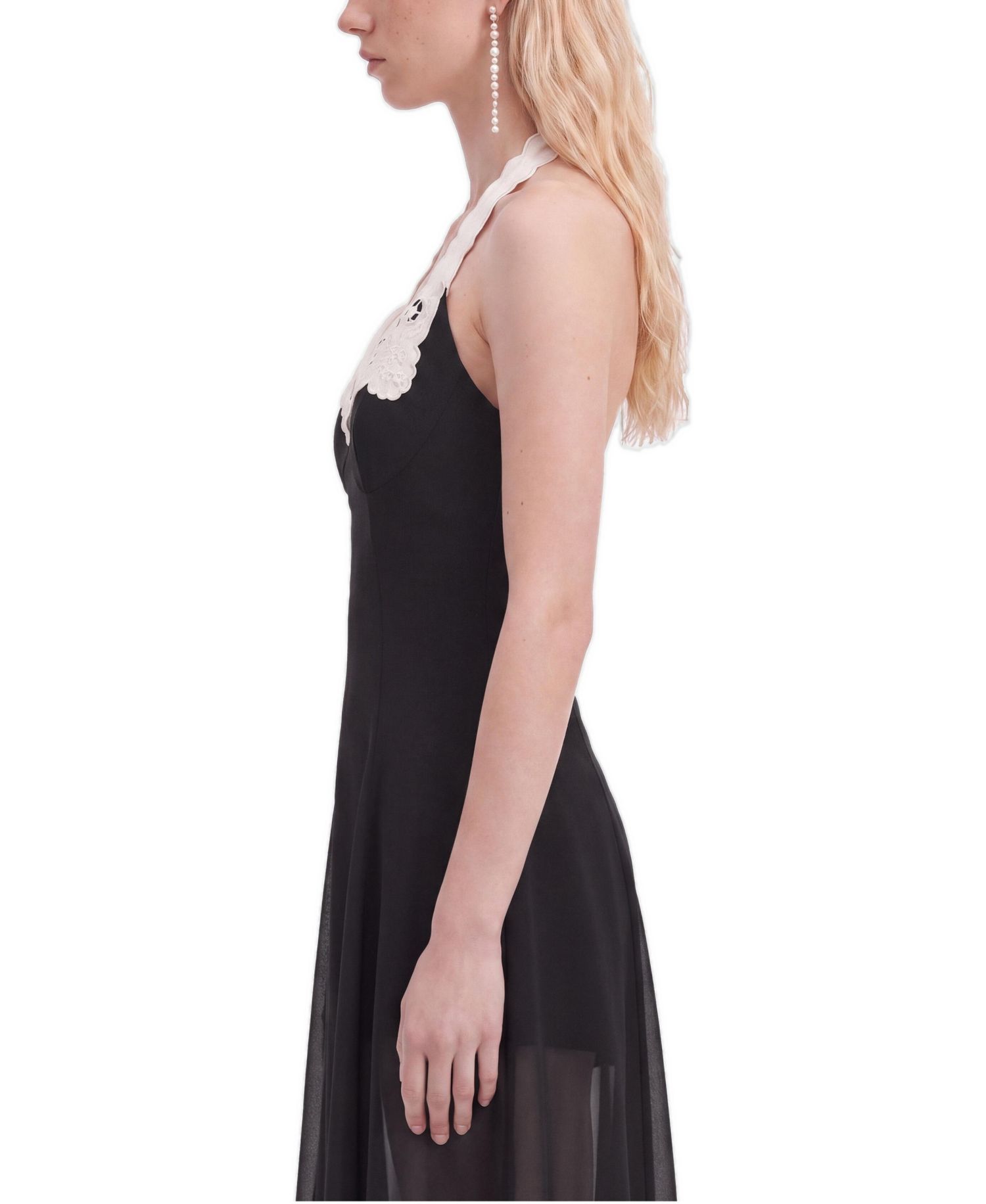 Women's Sweetheart Neckline Embroidery Maxi Dress
