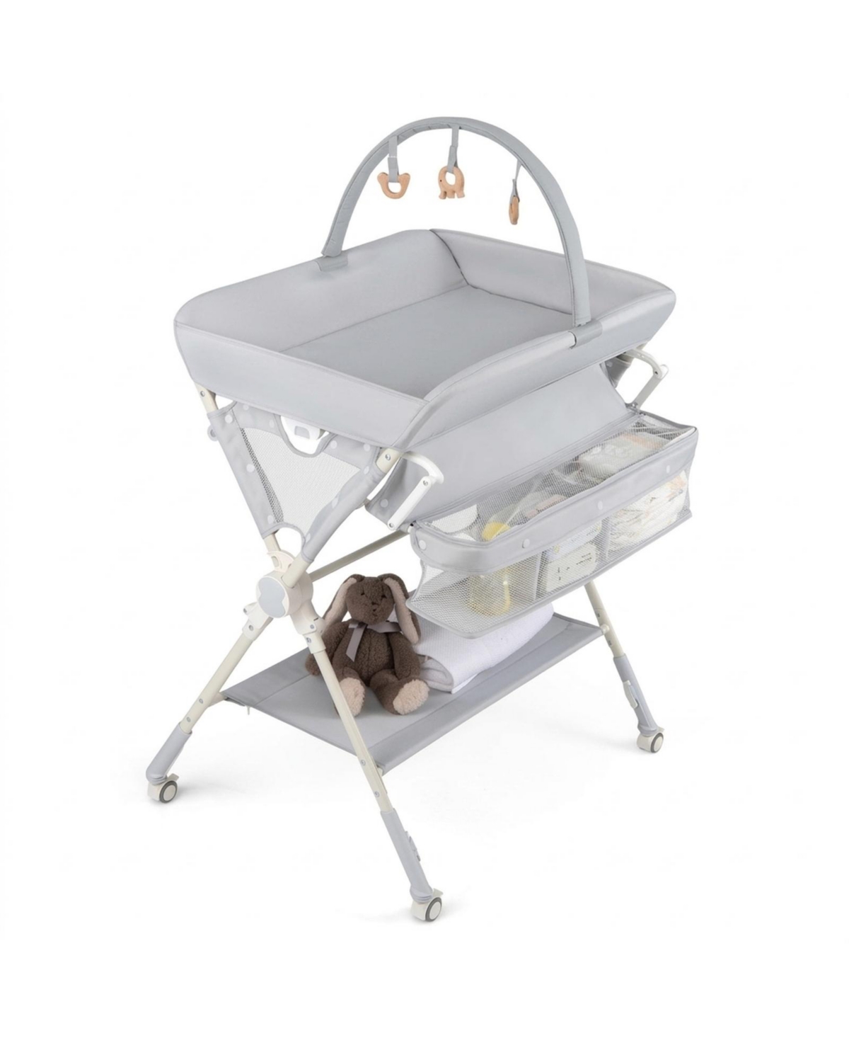 Gouun Foldable Hanging Toy Bar Waterproof Diaper Changing Station