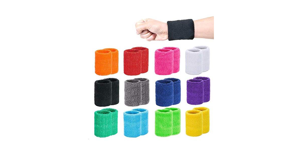 Furlihong 24 Pack Colorful Sports Wristbands Sweat Absorbent For Gym Basketball Running Tennis