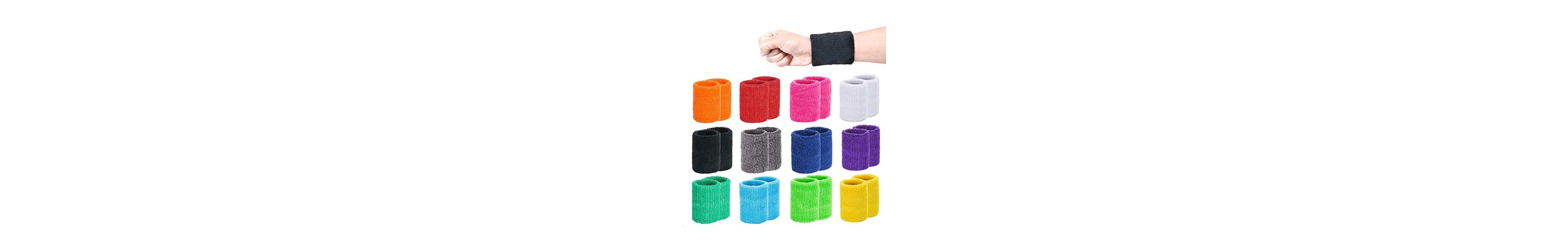 Furlihong 24 Pack Colorful Sports Wristbands Sweat Absorbent For Gym Basketball Running Tennis
