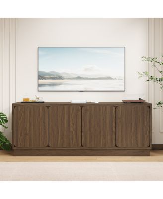   63" TV Stand with 4 Doors and Cable Management
