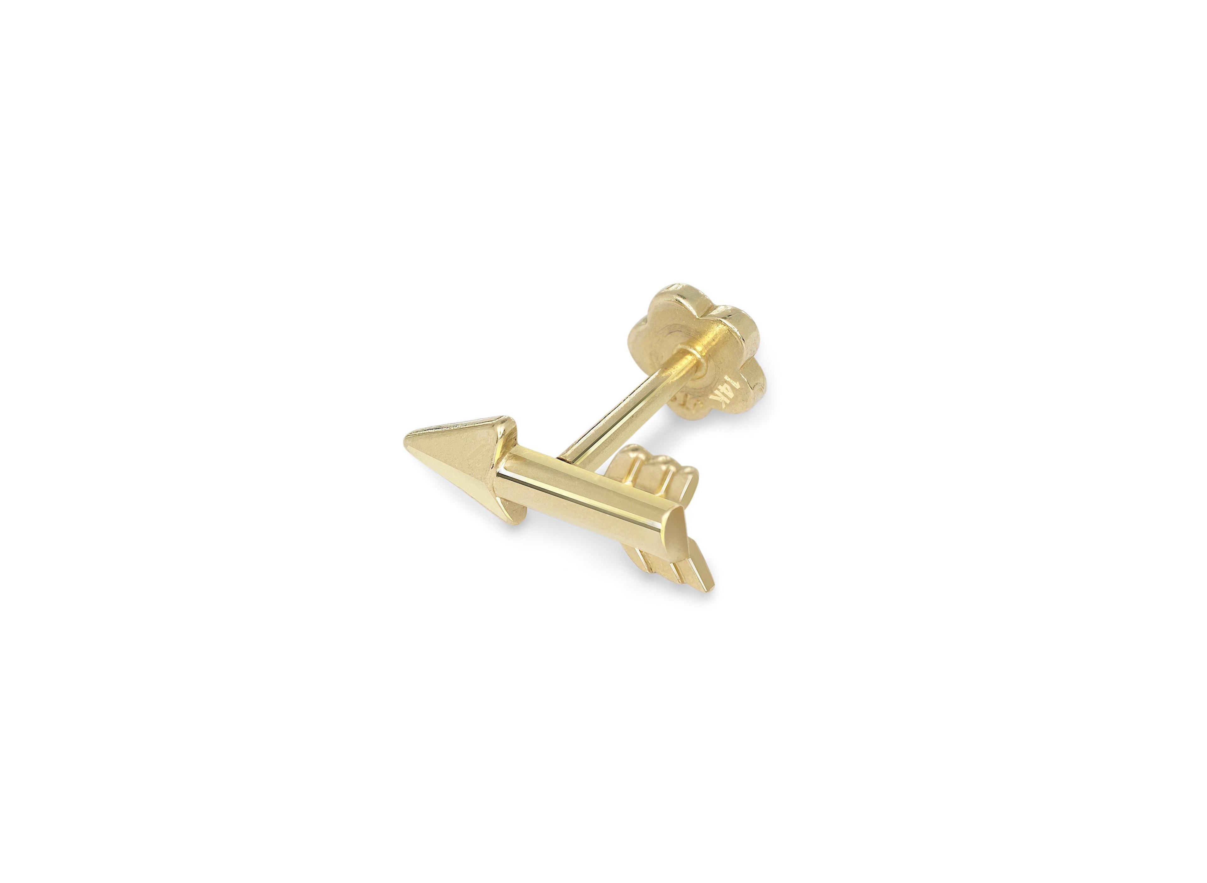 Curata Jewelry 18G 10mm Arrow Symbol Labret Cartilage Stud Earrings