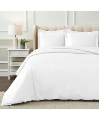 Egyptian Cotton 1200 Thread Count Embroidered Geometric Scroll Duvet Cover Set, King/California King