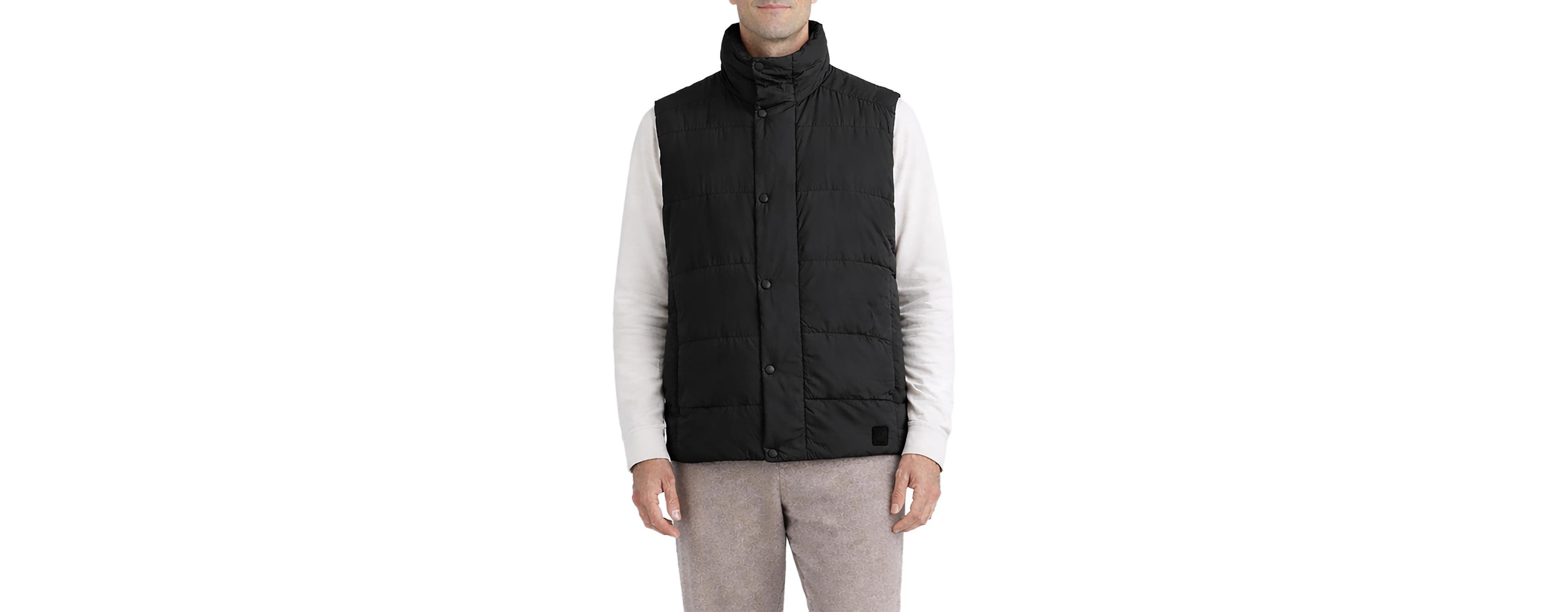 Level 7 Men's Office-Leisure Lightweight Water-Resistant Rain Pro Puffer Vest