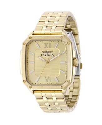 Men's Cuadro Quartz Square Water-Resistant Stainless Steel Watch, 39mm