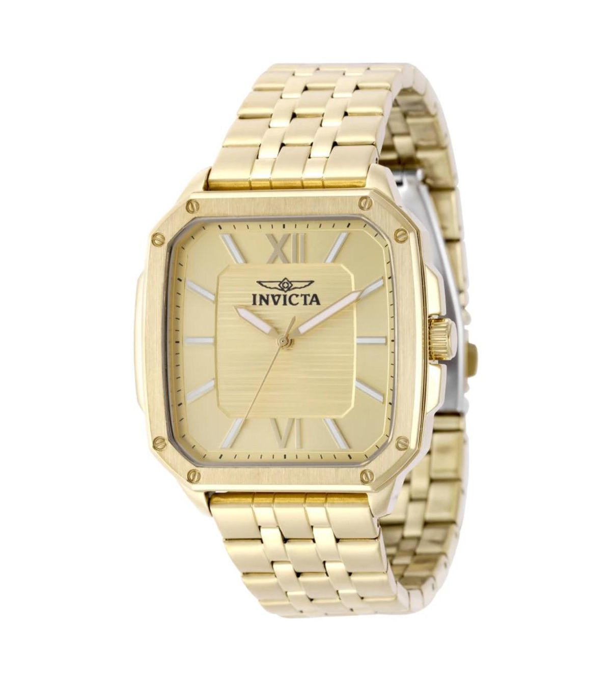 Invicta Men's Cuadro Quartz Square Water-Resistant Stainless Steel Watch, 39mm