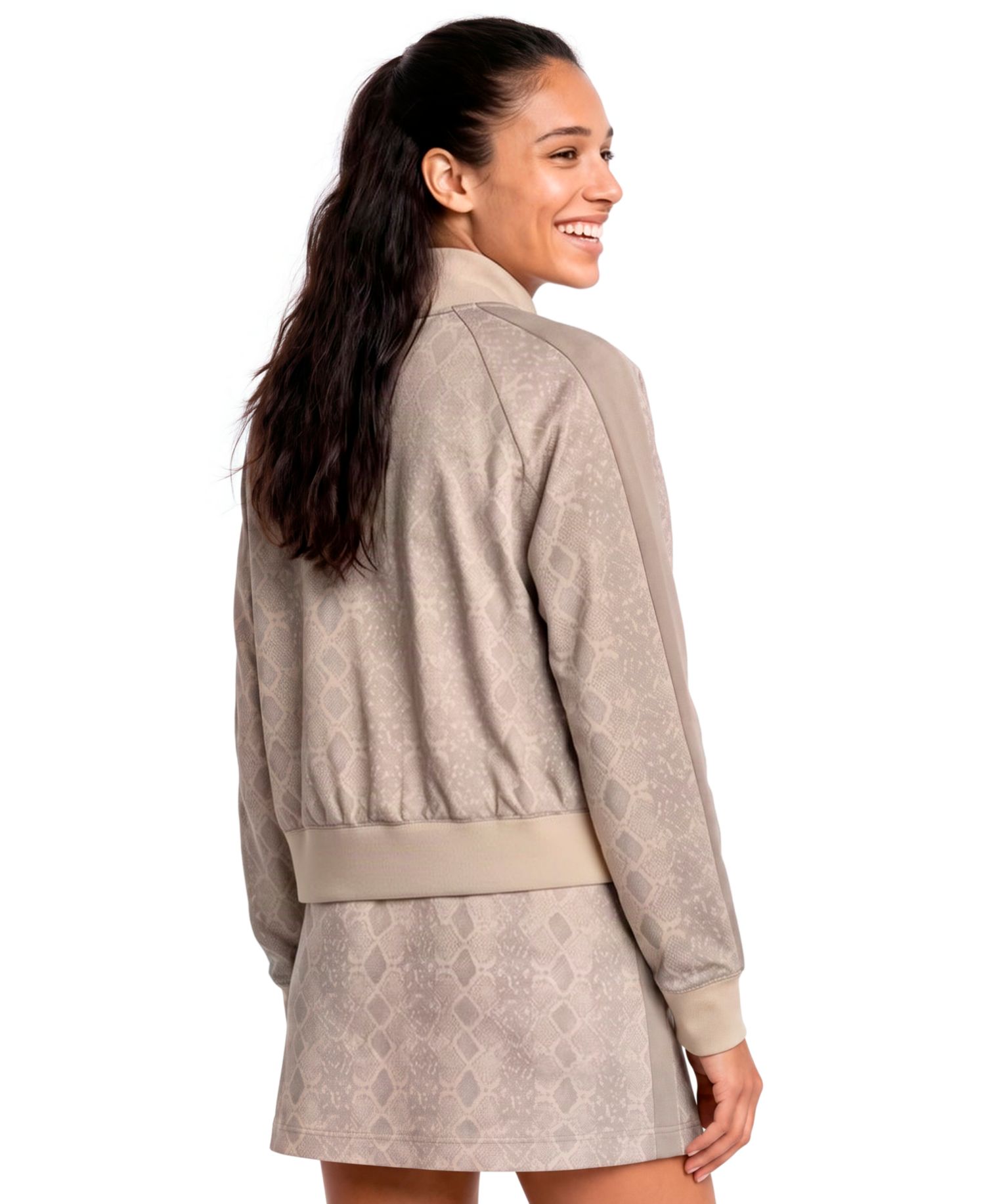 Women's T7 Snake Aop Mock-Neck Track Jacket