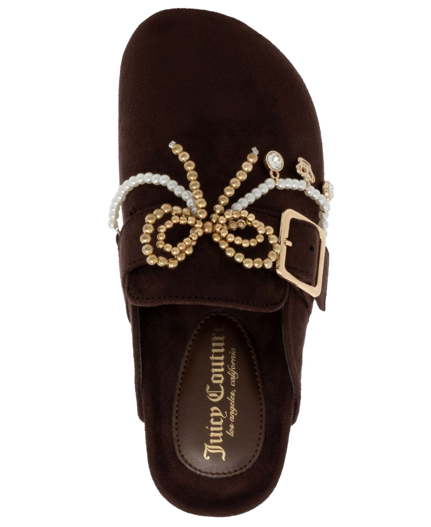 Женские сабо Juicy Couture Docile Embellished Round-Toe, цвет: Шоколадный — фото 4