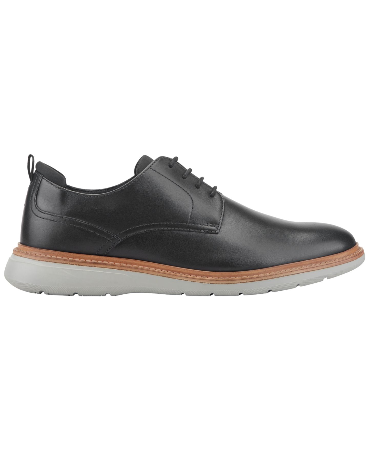 Мужские туфли Rockport Mather Plain Toe Casual Oxford, цвет: Чёрный кожаный — фото 2
