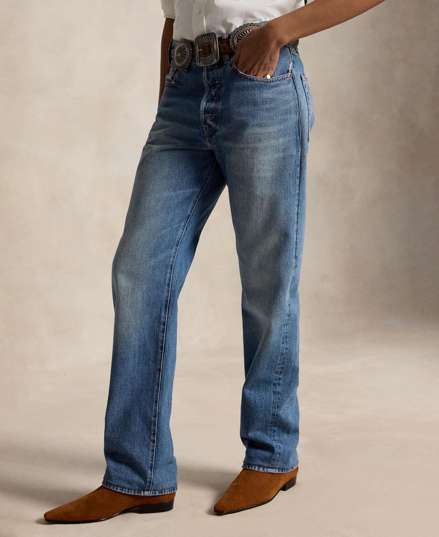 Women's High-Rise Relaxed Straight-Leg Jeans
