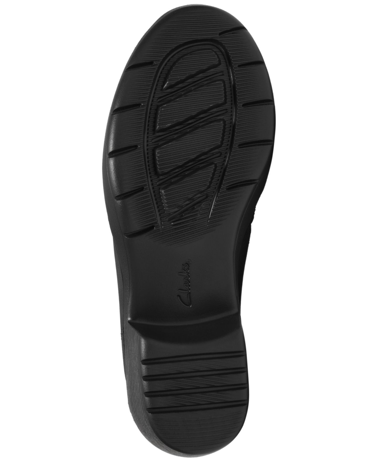 Женские туфли Clarks Kynnzie Zip Block Heel Round Toe Leather Shooties, цвет: Чёрный кожаный — фото 5