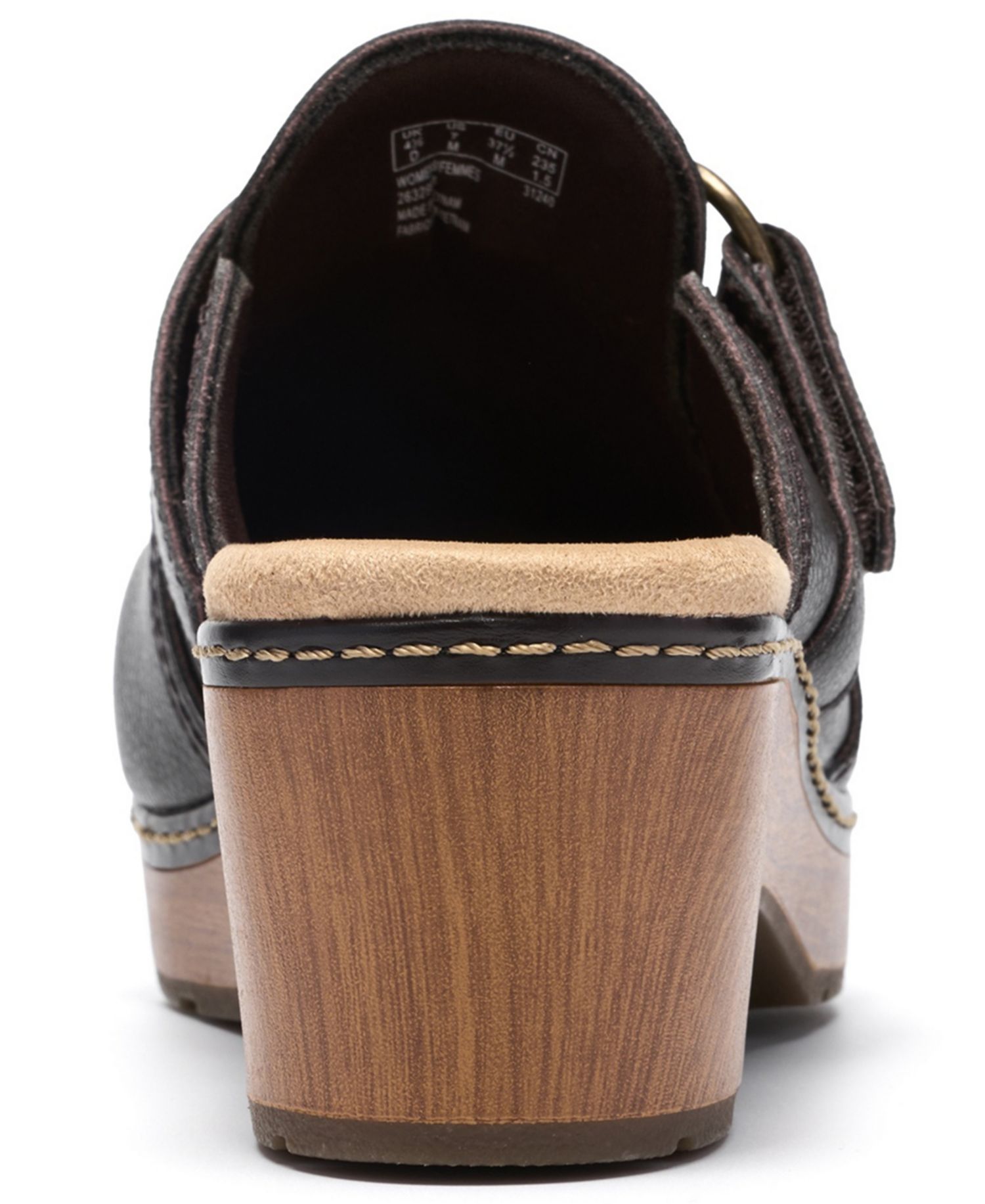 Women's Paizlee Ali Leather Block Heel Mule Clogs