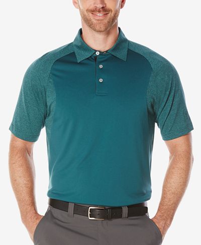 PGA Tour Men's Heathered Colorblocked Polo