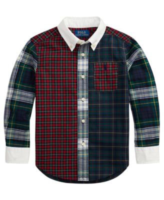 Boys' 2T-7 Plaid Long-Sleeve Poplin Fun Shirt