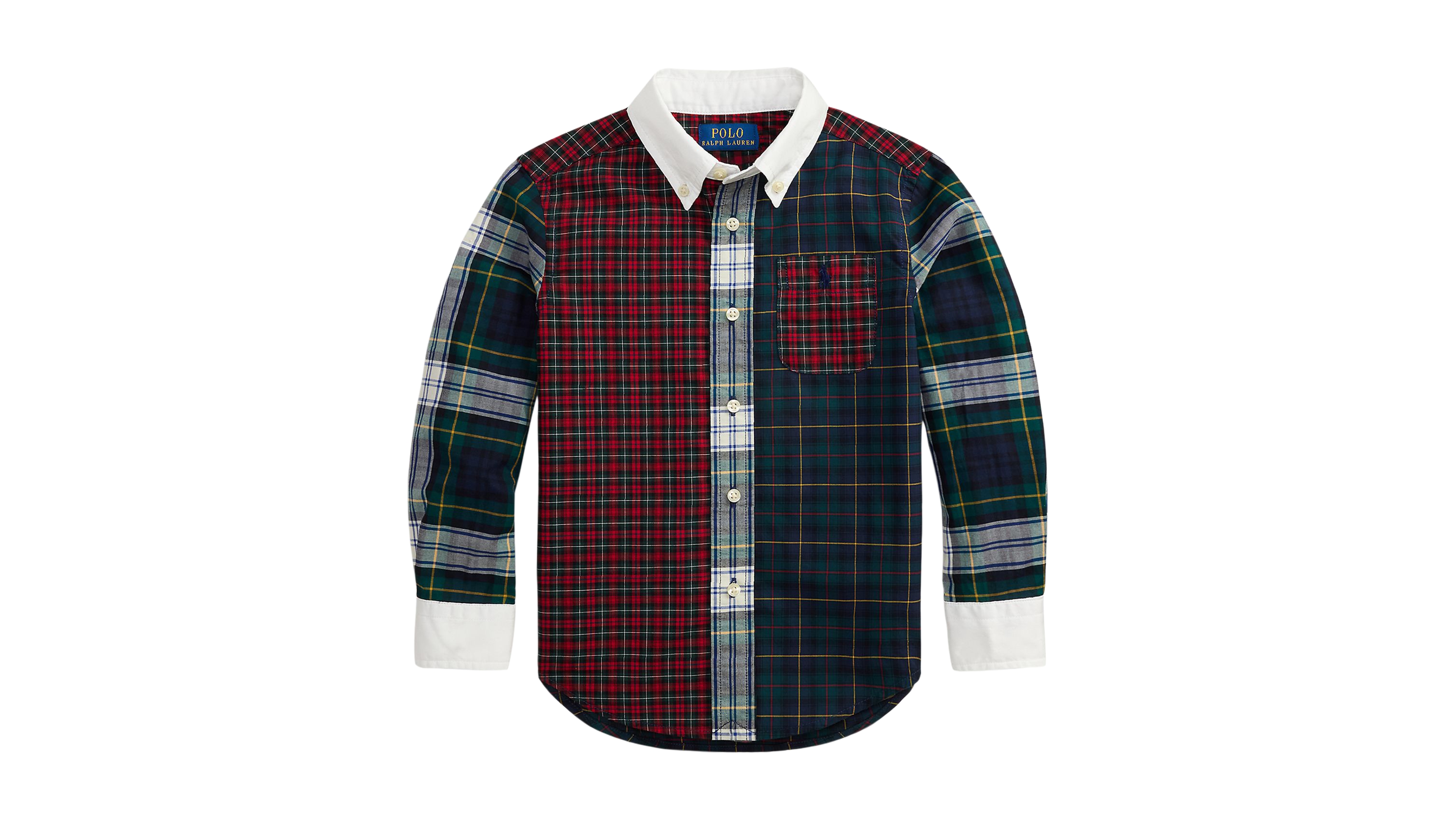 Polo Ralph Lauren Boys' 2T-7 Plaid Long-Sleeve Poplin Fun Shirt